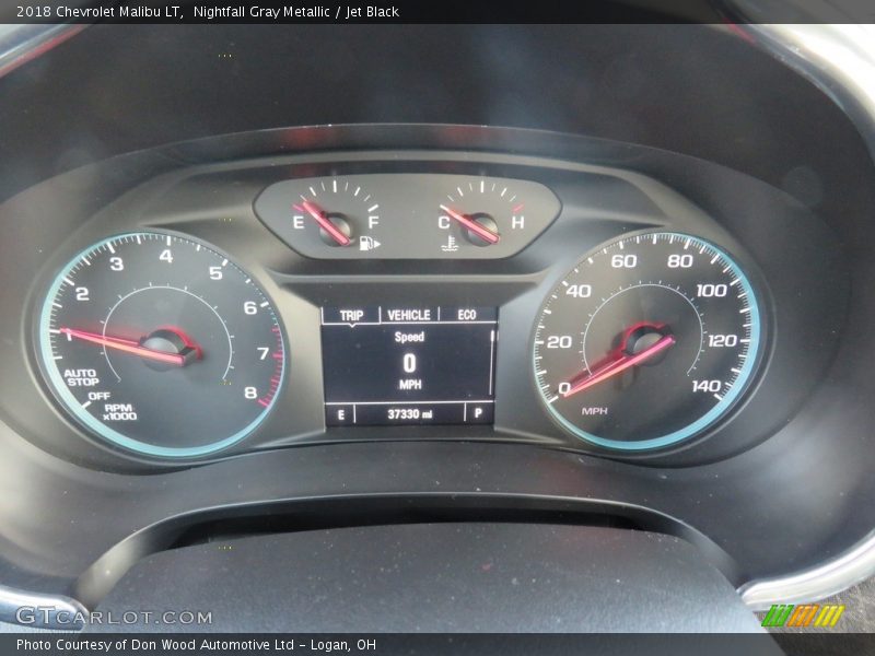 Nightfall Gray Metallic / Jet Black 2018 Chevrolet Malibu LT