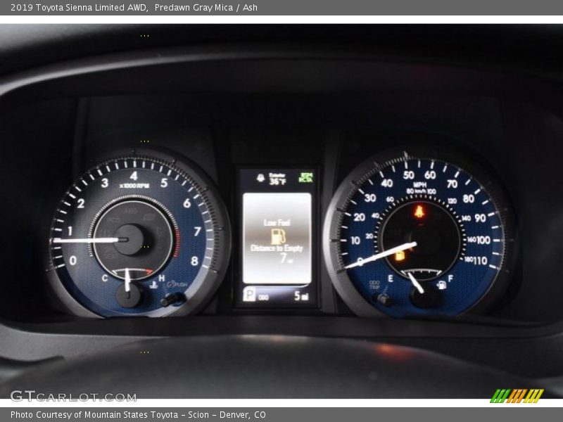 Predawn Gray Mica / Ash 2019 Toyota Sienna Limited AWD