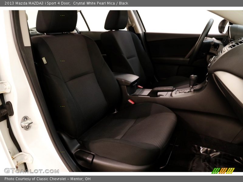 Crystal White Pearl Mica / Black 2013 Mazda MAZDA3 i Sport 4 Door