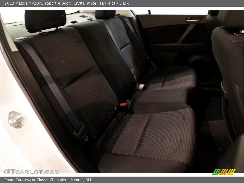 Crystal White Pearl Mica / Black 2013 Mazda MAZDA3 i Sport 4 Door