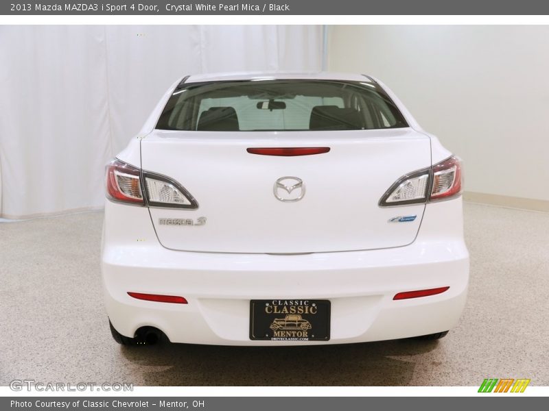 Crystal White Pearl Mica / Black 2013 Mazda MAZDA3 i Sport 4 Door