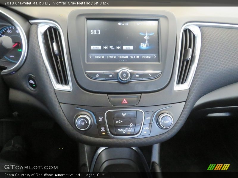 Nightfall Gray Metallic / Jet Black 2018 Chevrolet Malibu LT