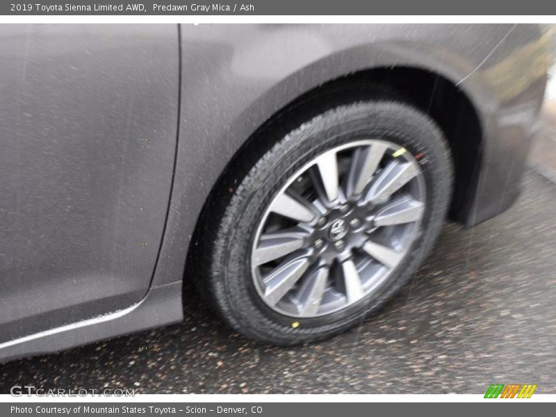 Predawn Gray Mica / Ash 2019 Toyota Sienna Limited AWD