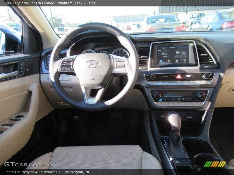 Phantom Black / Beige 2018 Hyundai Sonata Limited