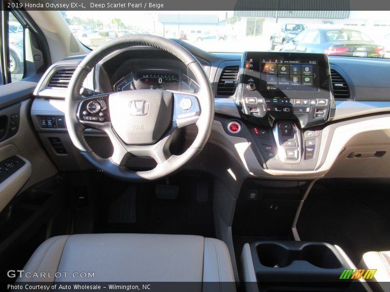 Deep Scarlet Pearl / Beige 2019 Honda Odyssey EX-L