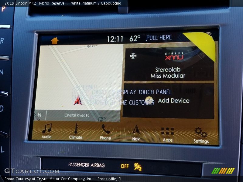 White Platinum / Cappuccino 2019 Lincoln MKZ Hybrid Reserve II