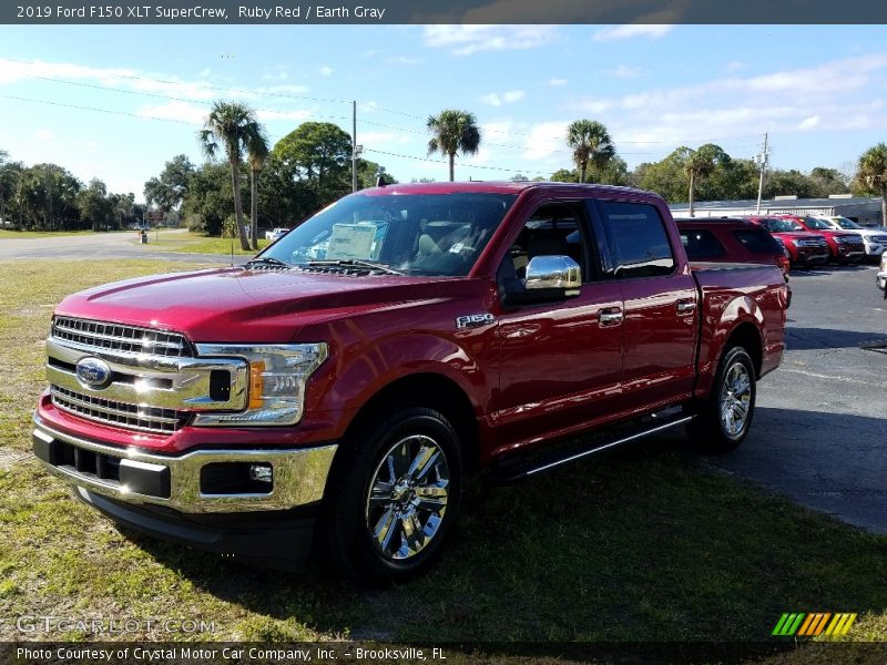 Ruby Red / Earth Gray 2019 Ford F150 XLT SuperCrew