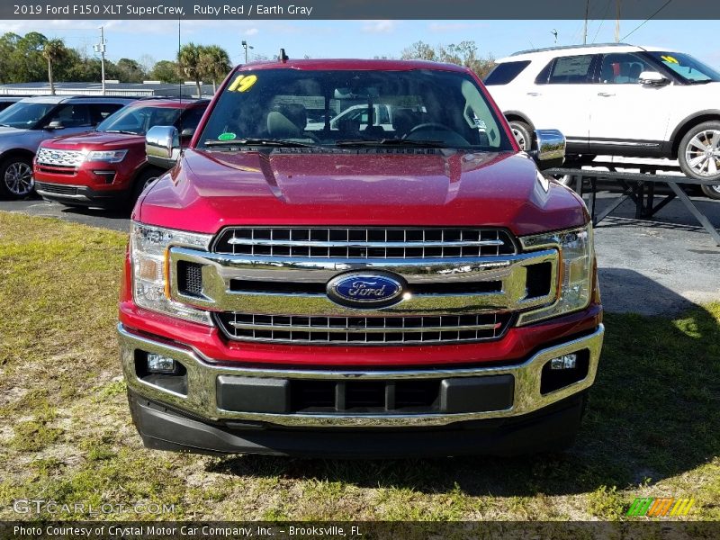 Ruby Red / Earth Gray 2019 Ford F150 XLT SuperCrew