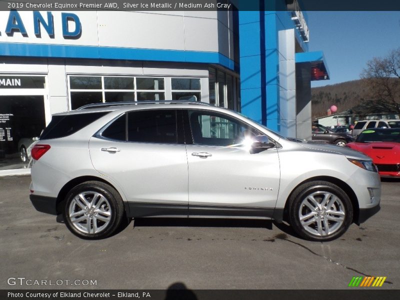 Silver Ice Metallic / Medium Ash Gray 2019 Chevrolet Equinox Premier AWD