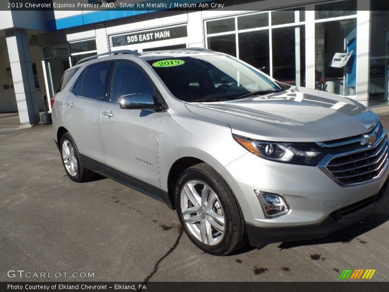 Silver Ice Metallic / Medium Ash Gray 2019 Chevrolet Equinox Premier AWD