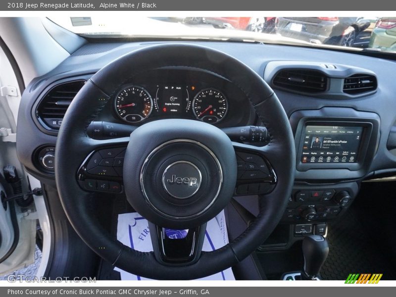 Alpine White / Black 2018 Jeep Renegade Latitude