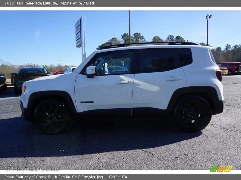 Alpine White / Black 2018 Jeep Renegade Latitude