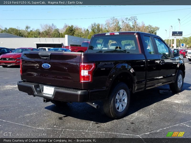 Magma Red / Earth Gray 2019 Ford F150 XL SuperCab