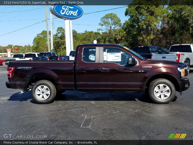 Magma Red / Earth Gray 2019 Ford F150 XL SuperCab