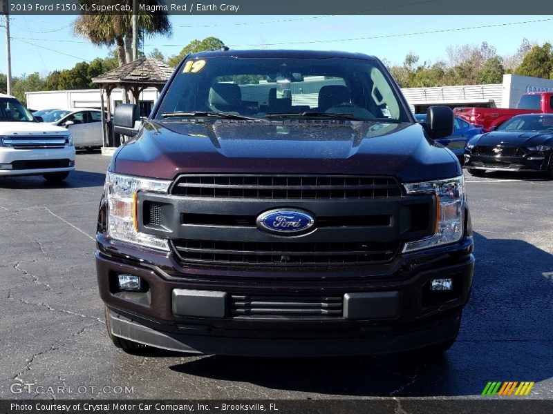 Magma Red / Earth Gray 2019 Ford F150 XL SuperCab