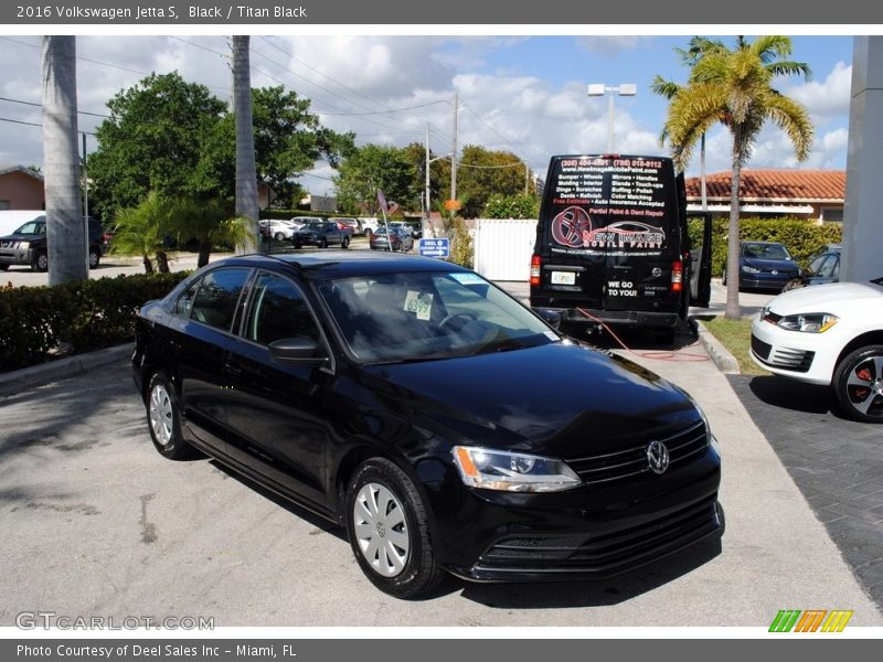 Black / Titan Black 2016 Volkswagen Jetta S