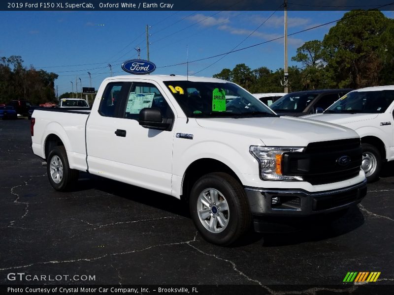 Oxford White / Earth Gray 2019 Ford F150 XL SuperCab
