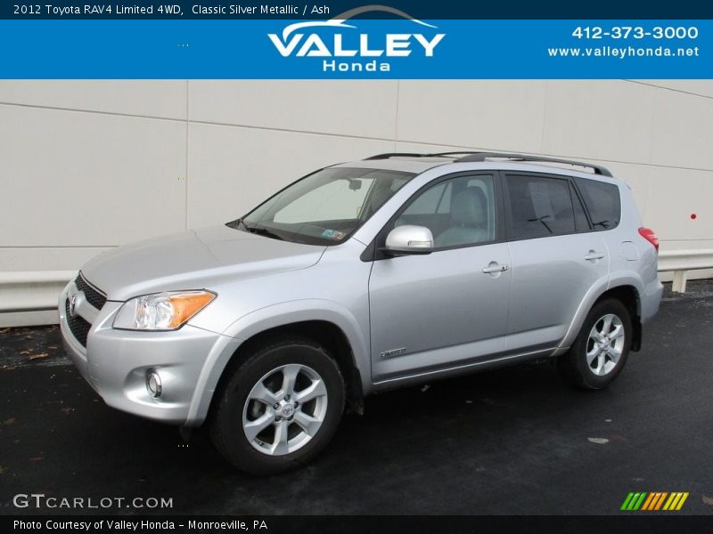 Classic Silver Metallic / Ash 2012 Toyota RAV4 Limited 4WD