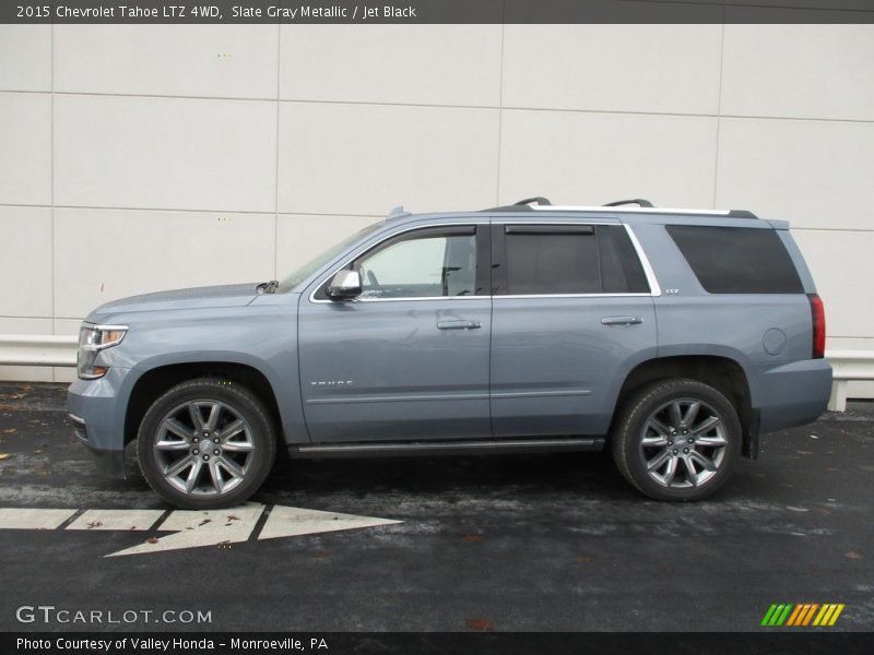 Slate Gray Metallic / Jet Black 2015 Chevrolet Tahoe LTZ 4WD
