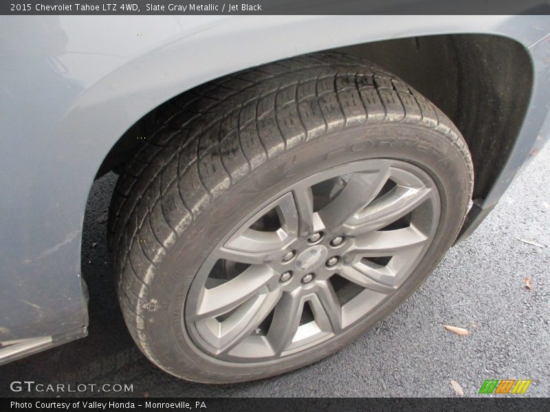 Slate Gray Metallic / Jet Black 2015 Chevrolet Tahoe LTZ 4WD