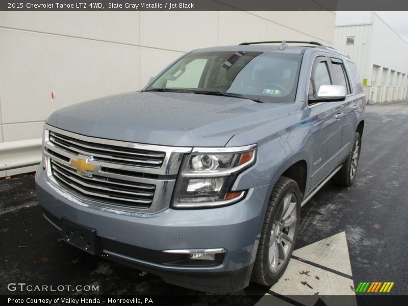 Slate Gray Metallic / Jet Black 2015 Chevrolet Tahoe LTZ 4WD
