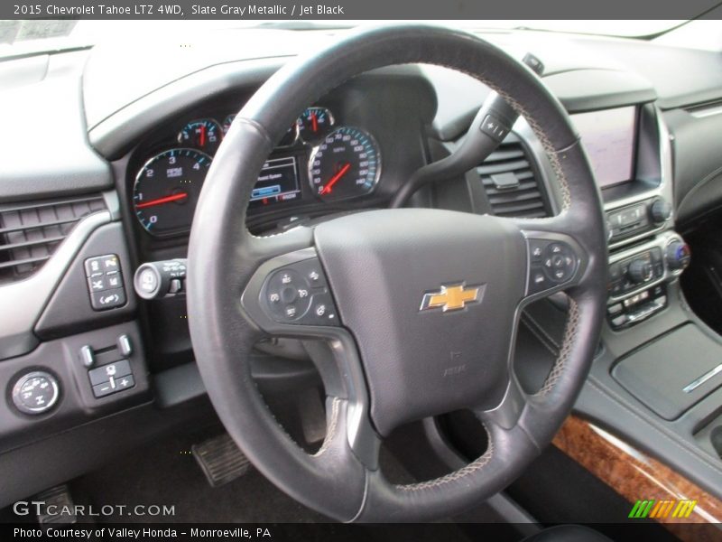 Slate Gray Metallic / Jet Black 2015 Chevrolet Tahoe LTZ 4WD