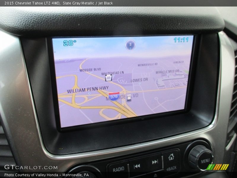 Slate Gray Metallic / Jet Black 2015 Chevrolet Tahoe LTZ 4WD