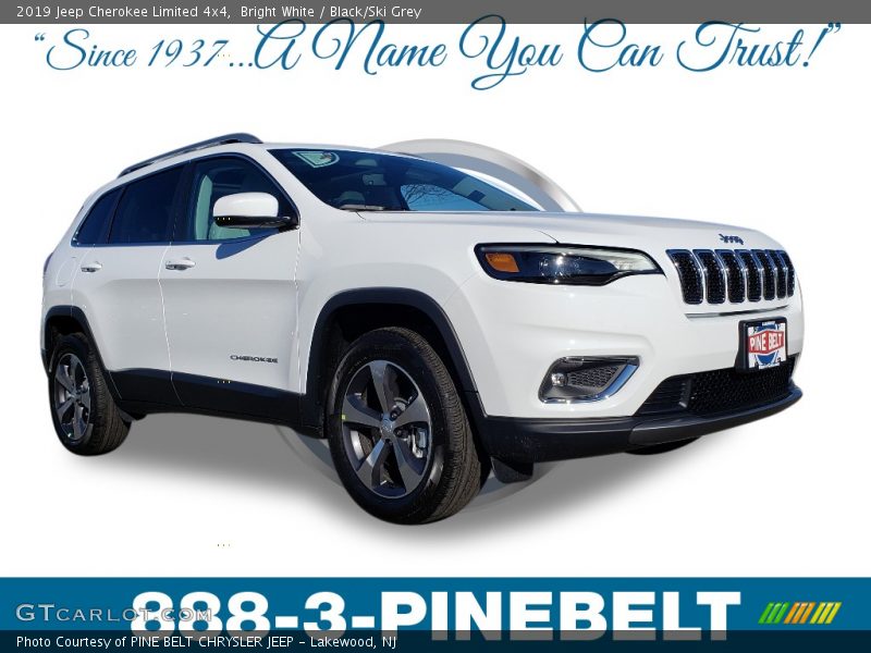 Bright White / Black/Ski Grey 2019 Jeep Cherokee Limited 4x4