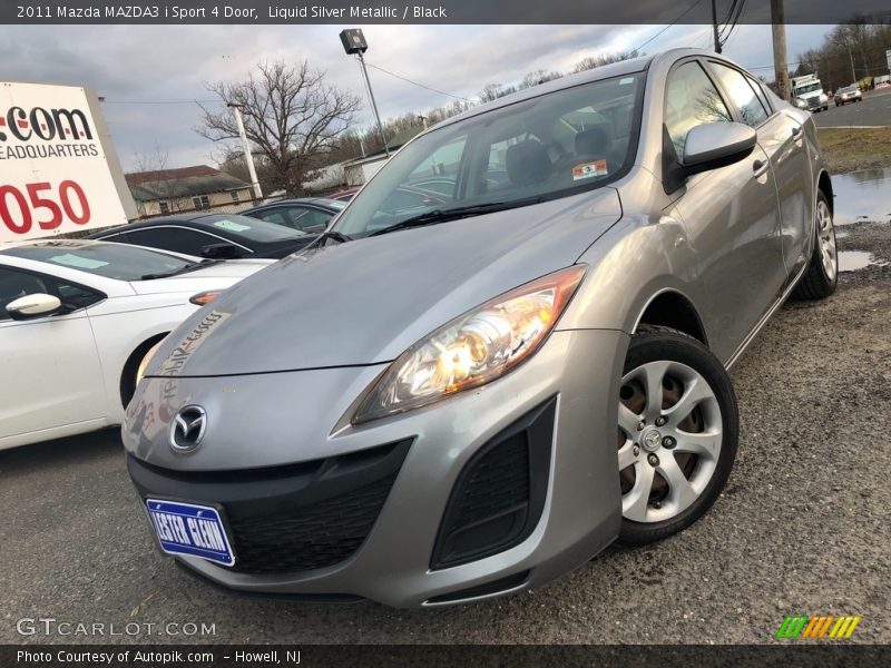 Liquid Silver Metallic / Black 2011 Mazda MAZDA3 i Sport 4 Door