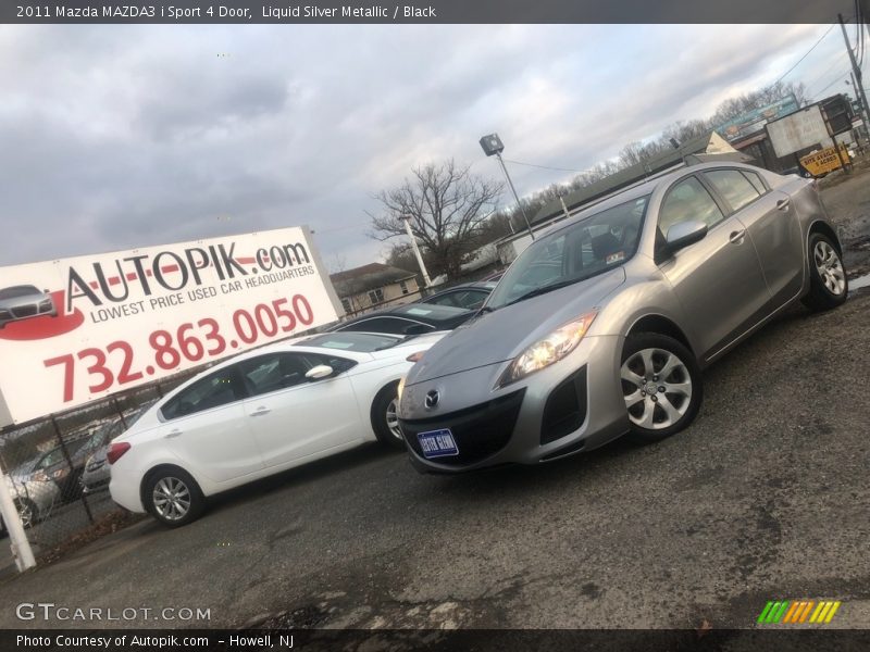 Liquid Silver Metallic / Black 2011 Mazda MAZDA3 i Sport 4 Door