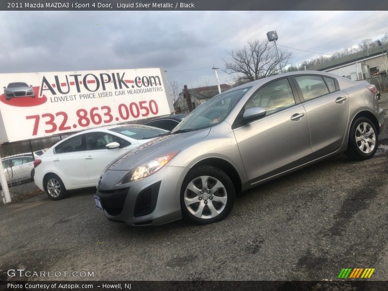 Liquid Silver Metallic / Black 2011 Mazda MAZDA3 i Sport 4 Door