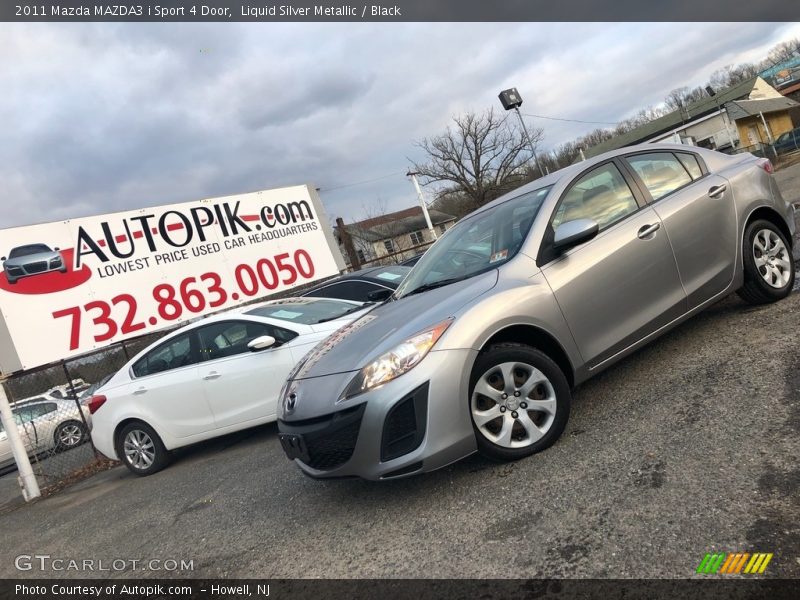 Liquid Silver Metallic / Black 2011 Mazda MAZDA3 i Sport 4 Door