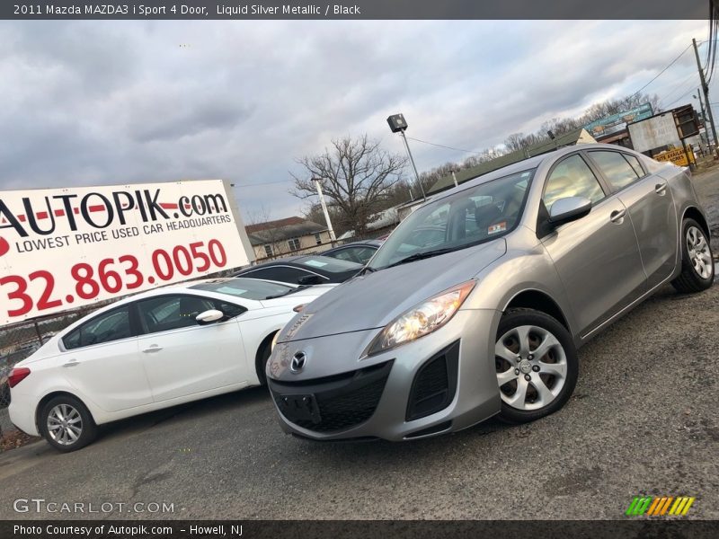 Liquid Silver Metallic / Black 2011 Mazda MAZDA3 i Sport 4 Door