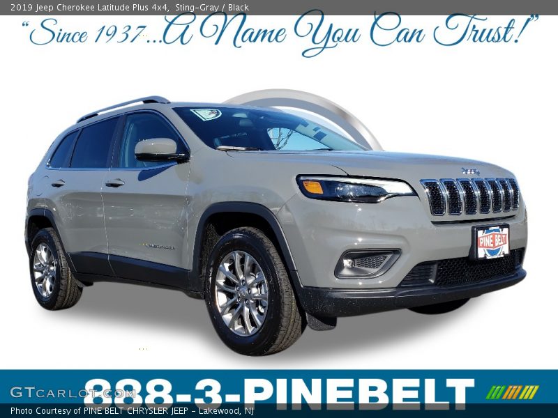 Sting-Gray / Black 2019 Jeep Cherokee Latitude Plus 4x4
