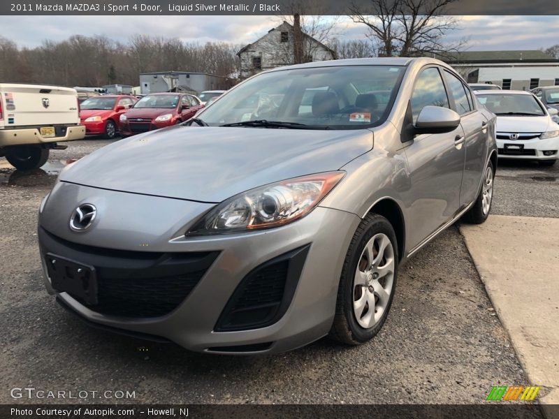 Liquid Silver Metallic / Black 2011 Mazda MAZDA3 i Sport 4 Door