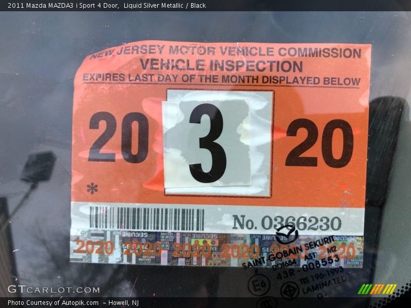 Liquid Silver Metallic / Black 2011 Mazda MAZDA3 i Sport 4 Door