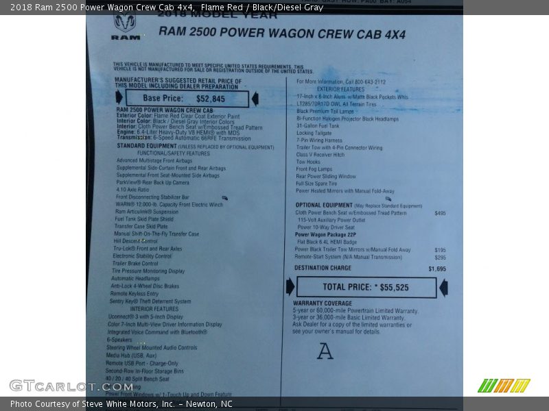 Flame Red / Black/Diesel Gray 2018 Ram 2500 Power Wagon Crew Cab 4x4