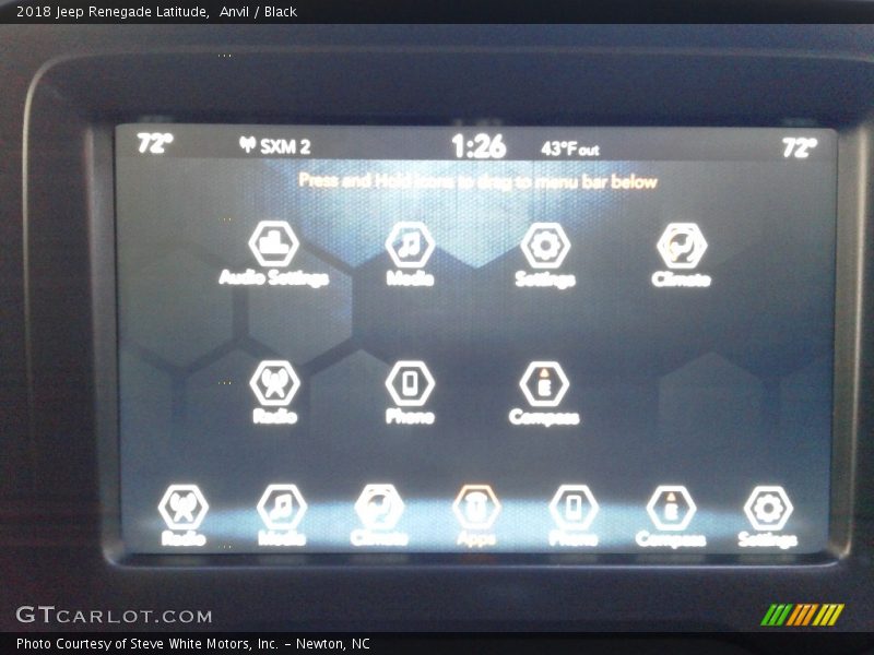 Anvil / Black 2018 Jeep Renegade Latitude