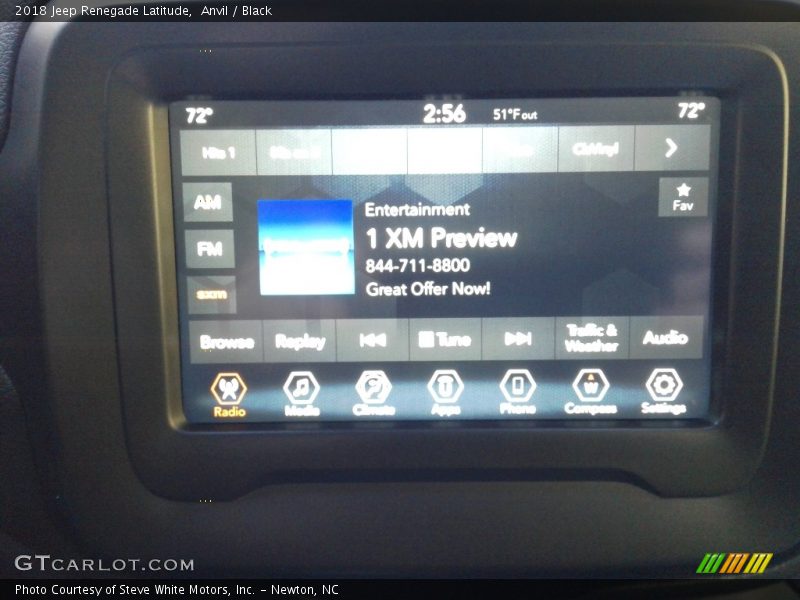 Anvil / Black 2018 Jeep Renegade Latitude