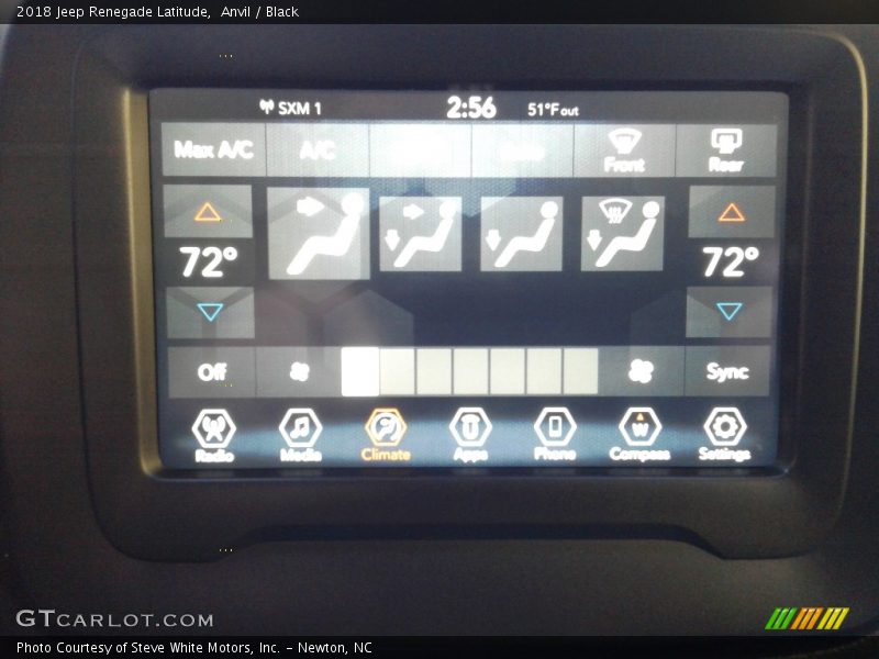 Anvil / Black 2018 Jeep Renegade Latitude