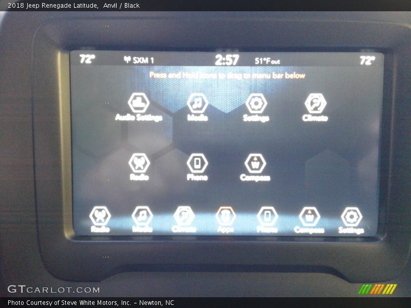 Anvil / Black 2018 Jeep Renegade Latitude