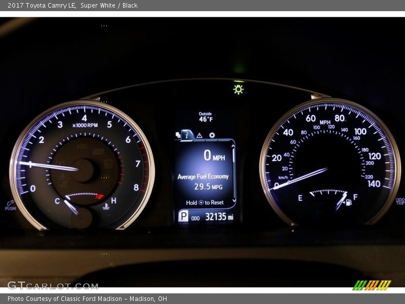 Super White / Black 2017 Toyota Camry LE