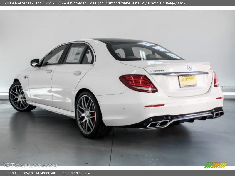 designo Diamond White Metallic / Macchiato Beige/Black 2019 Mercedes-Benz E AMG 63 S 4Matic Sedan