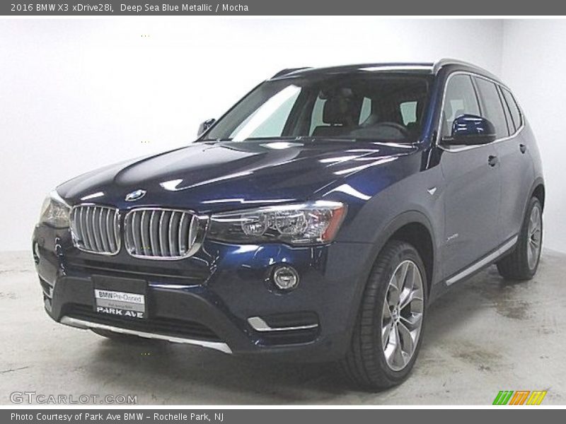 Deep Sea Blue Metallic / Mocha 2016 BMW X3 xDrive28i