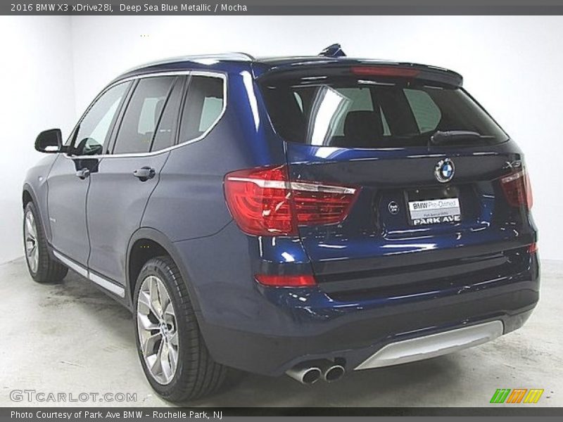 Deep Sea Blue Metallic / Mocha 2016 BMW X3 xDrive28i