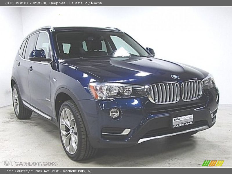 Deep Sea Blue Metallic / Mocha 2016 BMW X3 xDrive28i