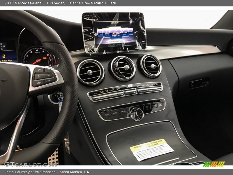 Selenite Grey Metallic / Black 2018 Mercedes-Benz C 300 Sedan