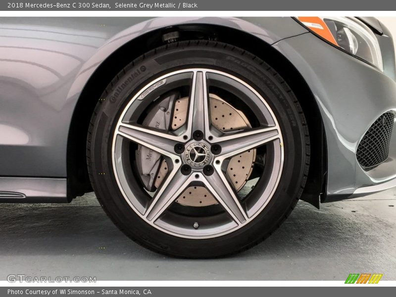 Selenite Grey Metallic / Black 2018 Mercedes-Benz C 300 Sedan