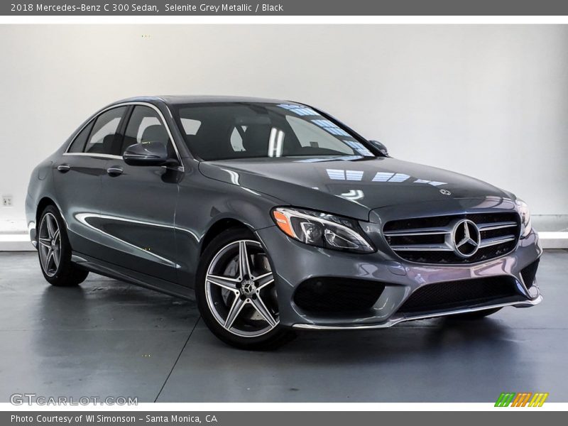 Selenite Grey Metallic / Black 2018 Mercedes-Benz C 300 Sedan