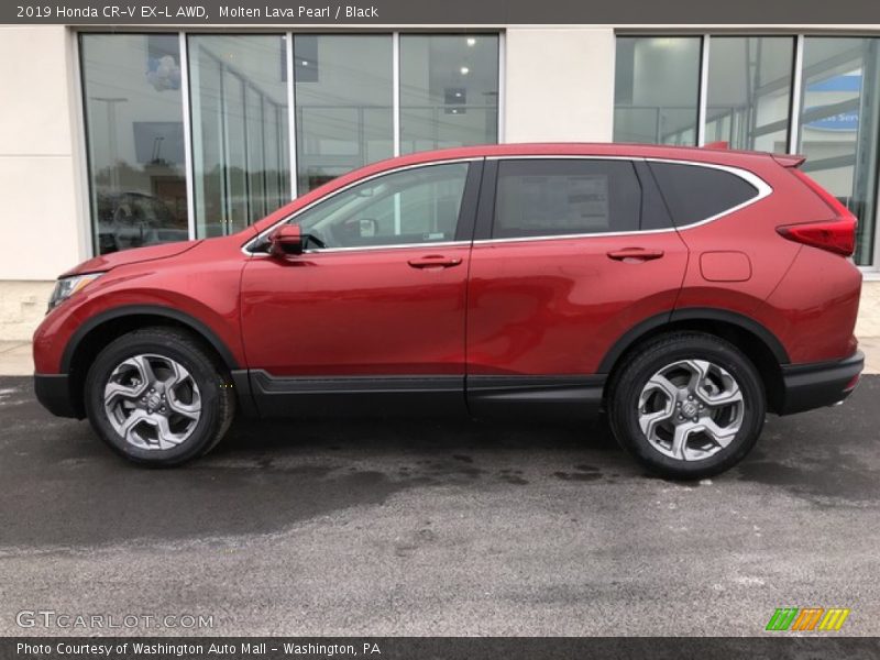 Molten Lava Pearl / Black 2019 Honda CR-V EX-L AWD